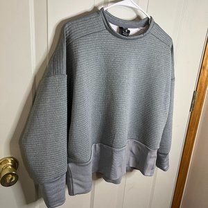 Nike Dri-Fit Gray Ribbed Athletic Sweatshirt